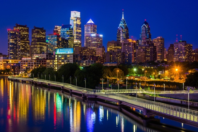 Quang cảnh đêm Philadelphia