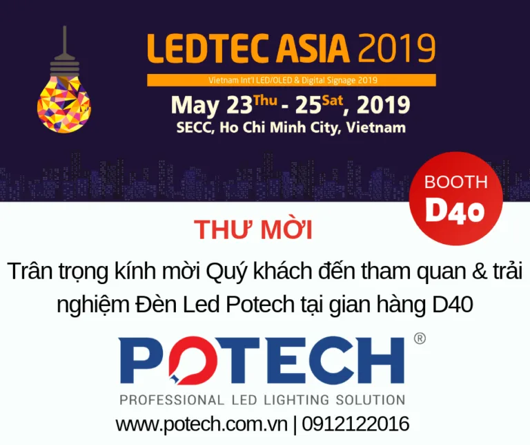 Thư mời tham gia trải nghiệm sản phẩm tại triễn lãm LEDTEC ASIA
