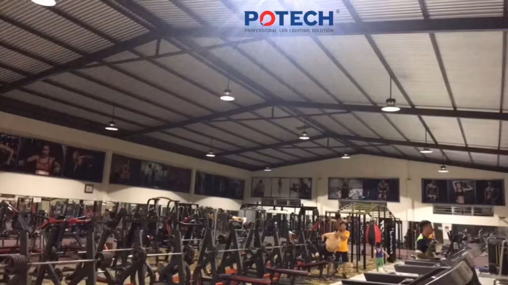 Đèn LED high bay phòng gym