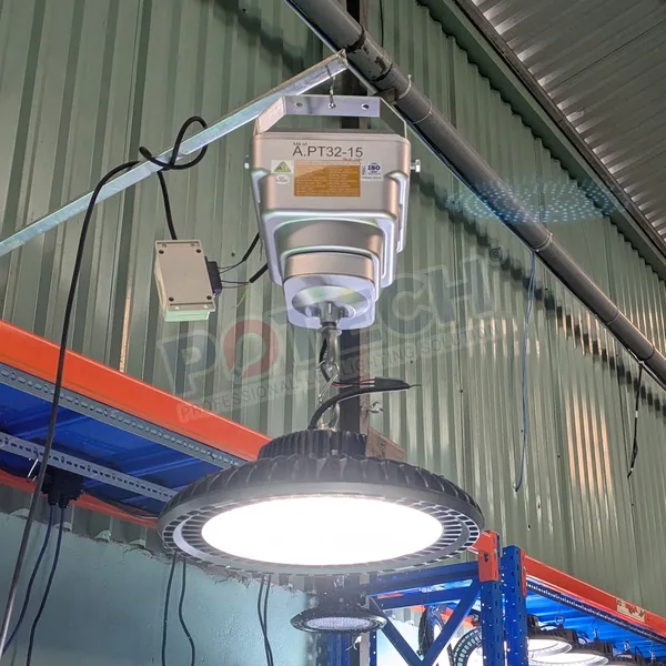 Tời nâng đèn high bay nhà xưởng POTECH