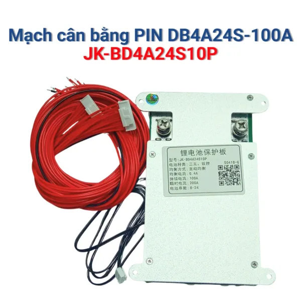 Mạch cân bằng pin JIKONG JK-BD4A24S10P, 8S đến 24S, dòng liên tục 100A và tức thời 200A, cân bằng 0.4A