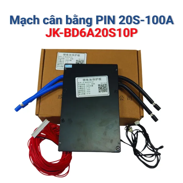 Mạch cân bằng pin JIKONG JK-BD6A20S10P, 8S đến 20S, dòng liên tục 100A và tức thời 200A, cân bằng 0.6A