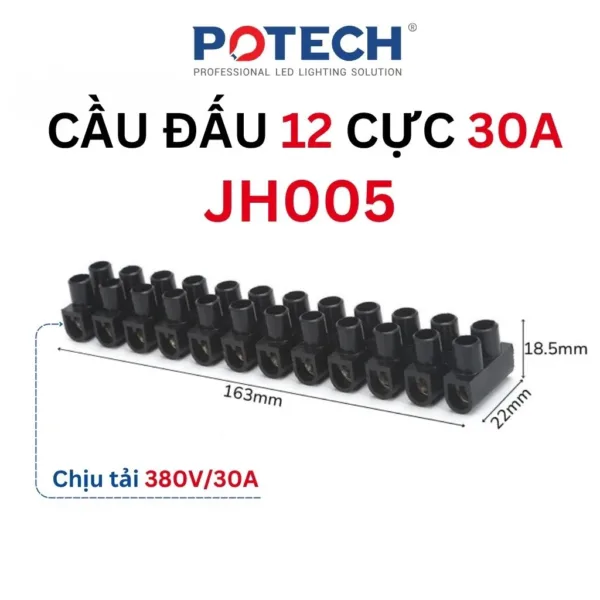 Cầu đấu dây điện 12 cực JH - 70