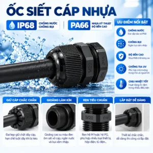 Đặc điểm ốc siết cáp nhựa