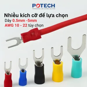 Đầu cos chữ Y POTECH với nhiều kích cỡ lựa chọn
