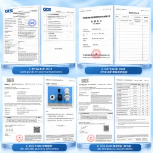 Báo cáo thử nghiệm ốc siết cáp nhựa: EN 62444:2013, IP68 và SGS RoHS