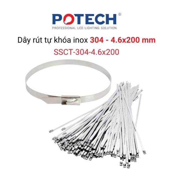 Dây rút inox 304 4.6x200 mm
